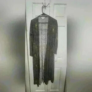 Lularoe Simply Comfortable Sarah Long Cardigan Tribal Aztec Print Linen NWT